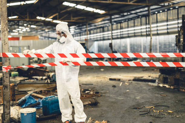 Professional Biohazard technician working in Plainview, NY